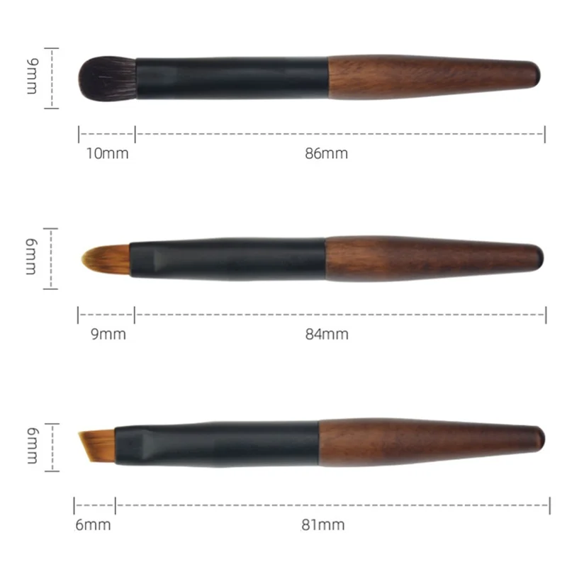 12 pezzi Set Pennelli Trucco Portatili Mini Kit Cosmetici per Fondotinta Polvere Rossetto Evidenziatore Ombretto - Stile B