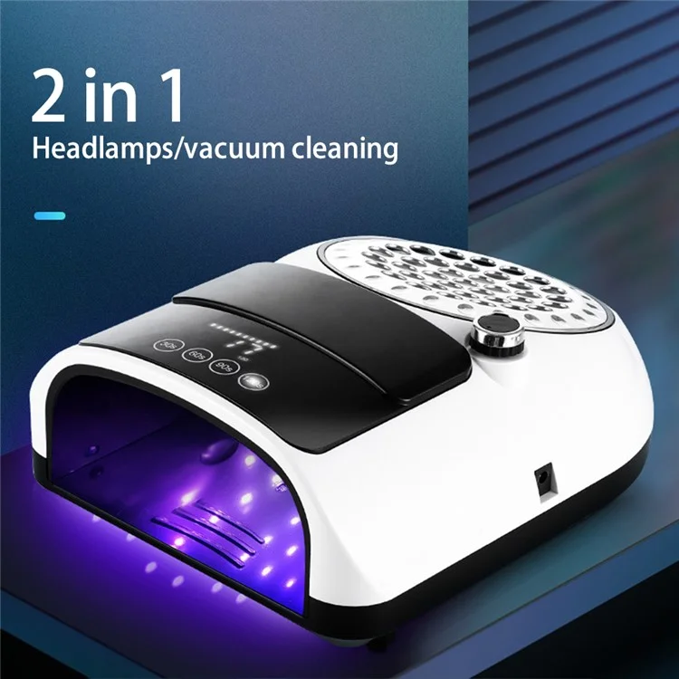 60-W-Nagel-Staubsauger mit 126-W-UV-LED-Nagellampe, ABS-Haushalts-Maniküre-Werkzeug, 2-in-1-Nagel-Staubsammler - EU-Stecker
