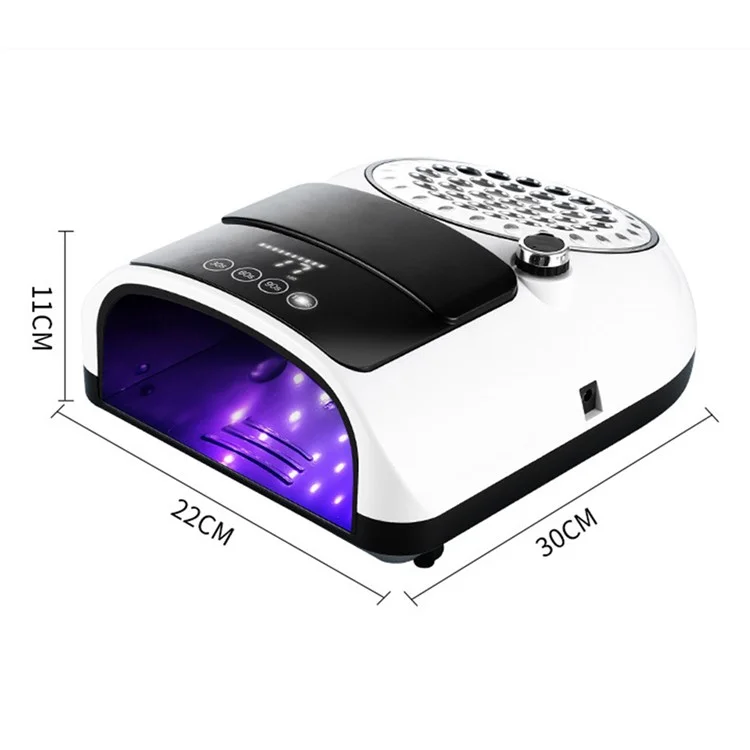 60-W-Nagel-Staubsauger mit 126-W-UV-LED-Nagellampe, ABS-Haushalts-Maniküre-Werkzeug, 2-in-1-Nagel-Staubsammler - EU-Stecker