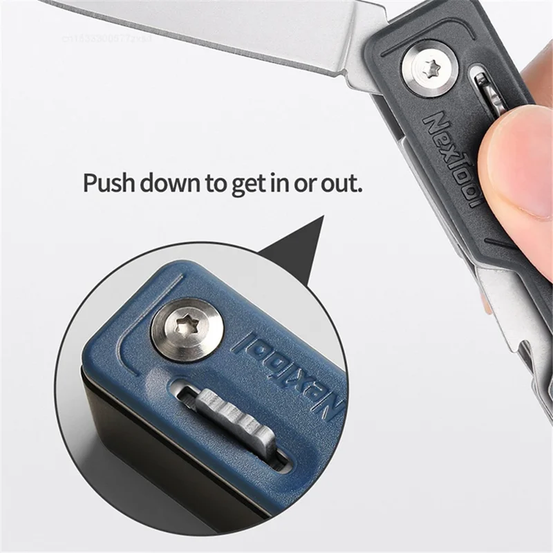 XIAOMIYOUPIN NEXTOOL Portable Stainless Steel Knife Screwdriver Bottle Opener Rope Cutter Outdoor Multifunctional Tool - Black