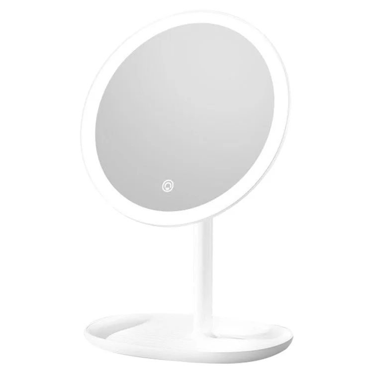 XIAOMIYOUPIN JORDAN&JUDY NV543 Miroir de Maquillage HD de 8 pouces avec Éclairage LED Rempli de 3 Couleurs et Variateur - Blanc