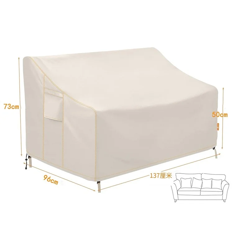 TX-YYZ01 137*96*73 / 50cm 600D Oxford-Stoff Wasserabweisende Outdoor-Möbelabdeckung Sofaüberzug 