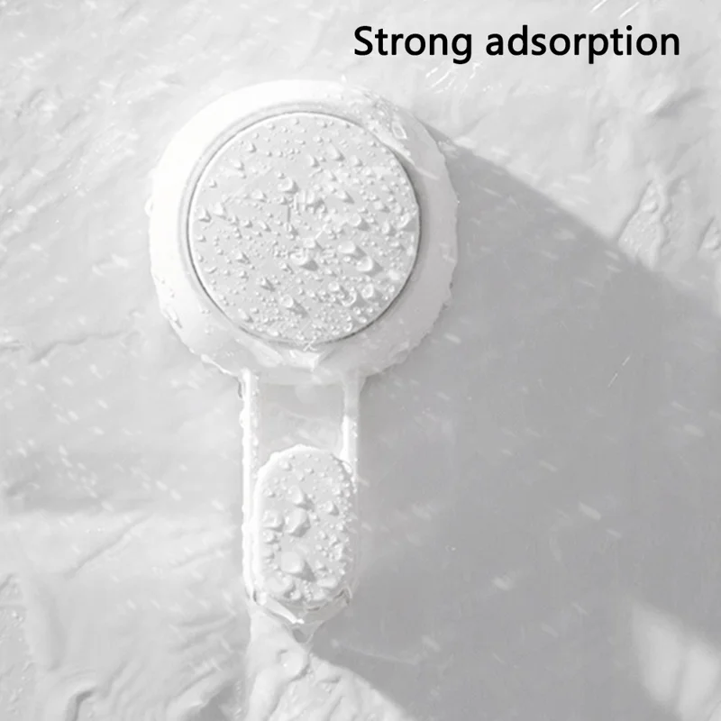 TAILI AW553 2Pcs Punch-free Vacuum Suction Cup Wall Door Hook Bag Towel Hanging ABS Hook - Wide Hook