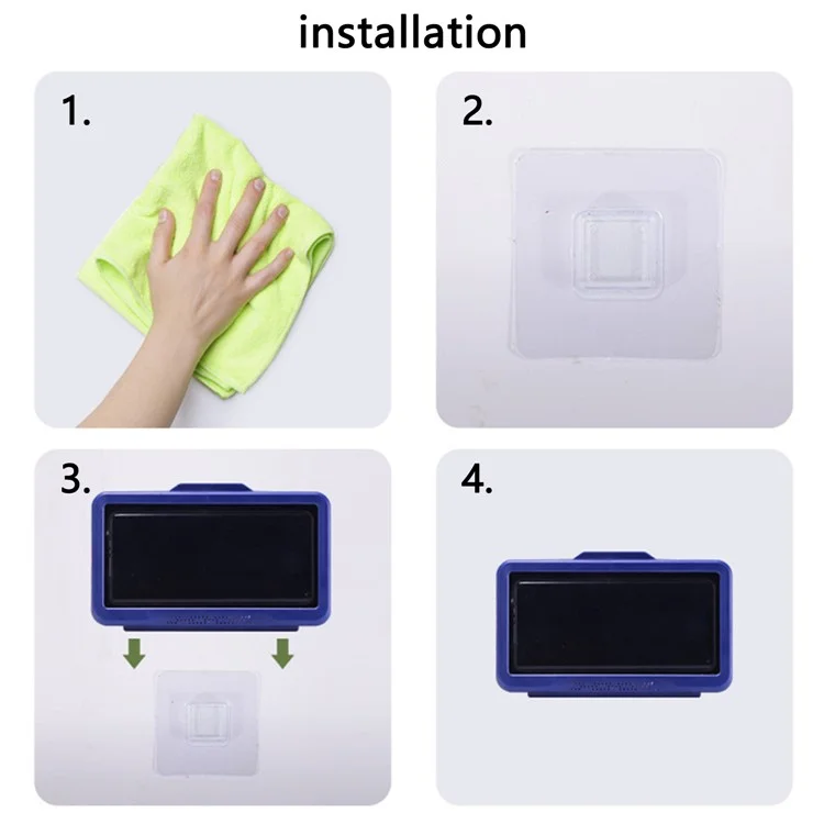 Duschtelefon-Halter, wasserdichte Handyhülle mit Touchscreen, Wandaufhängung, Aufbewahrungsbox - Blau