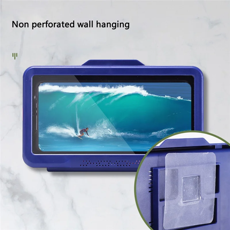 Shower Phone Holder Bathroom Waterproof Phone Case Touch Screen Wall Hanging Storage Box - Pink