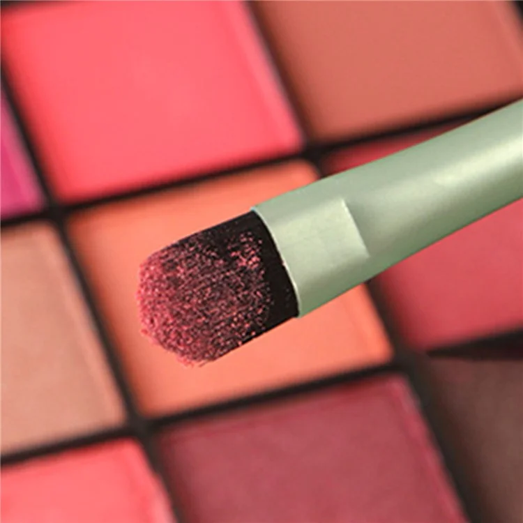 5 piezas / Juego de brochas de maquillaje para sombra de ojos, cejas, labios, sombra de nariz y contorno facial - Verde