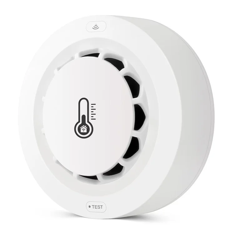 228WT-W 2-in-1 WiFi Smoke Detector with Temperature & Humidity Sensor Support Sound Alarm / Voice Control