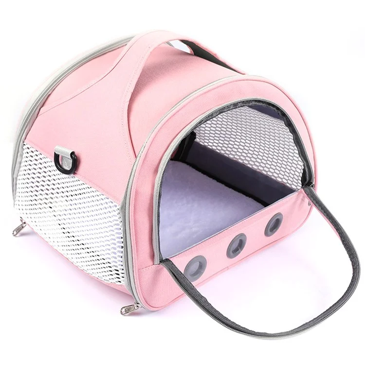 Size S Hamster Carrier Bag Oxford Cloth Breathable Guinea Pig Rabbit Small Pet Carrying Bag - Black