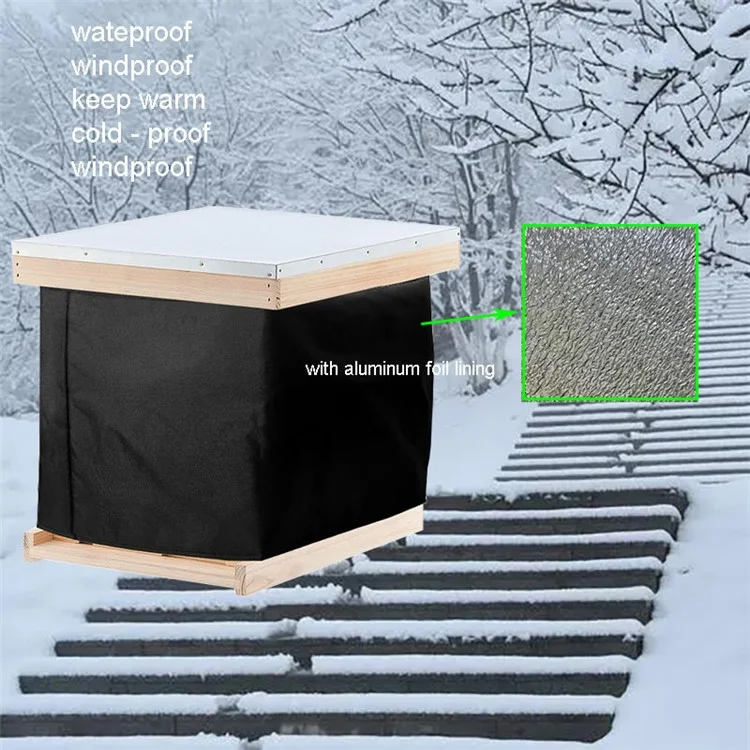 KG0244 600D Oxford-Tuch Bienenstockisolations-Abdeckung Windschutz Verstellbare Schutzhülle für Bienenstöcke