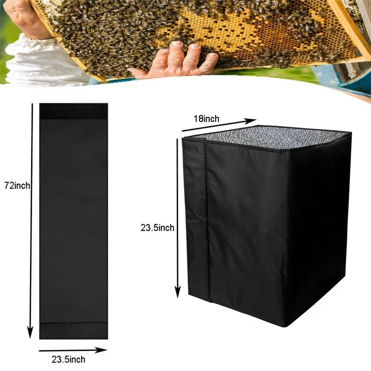 KG0244 600D Oxford-Tuch Bienenstockisolations-Abdeckung Windschutz Verstellbare Schutzhülle für Bienenstöcke