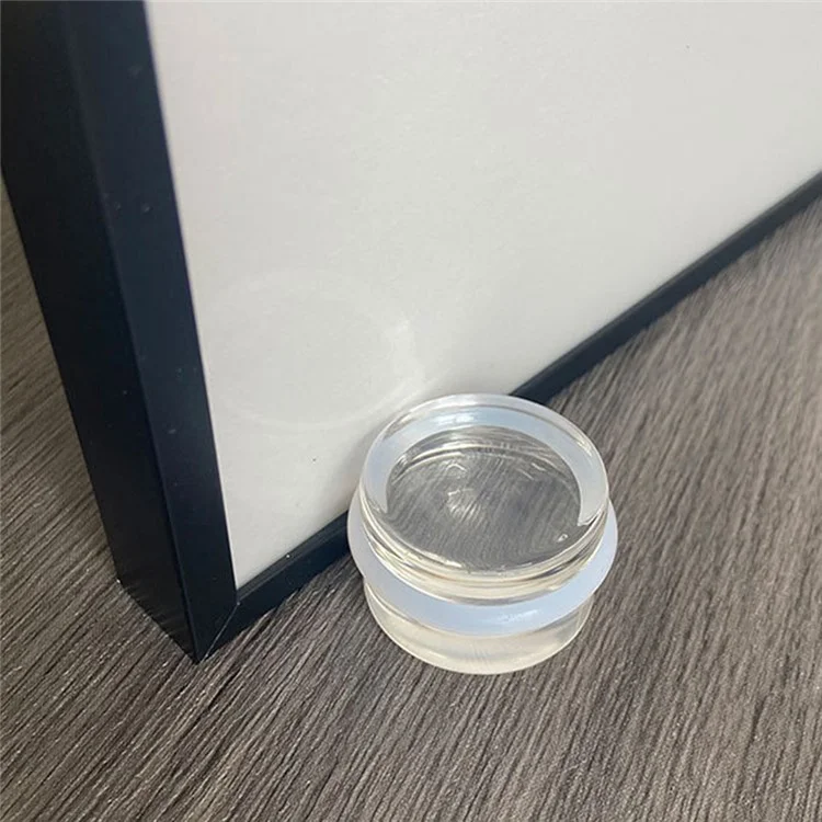 Resin Door Stopper No Need Punch Transparent Self Adhesive Door Stop Holder