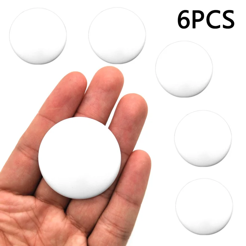 6Pcs 40x8mm White Silicone Anti-collision Pad Self-adhesive Door Handle Bumper Round Door Stop Muffler