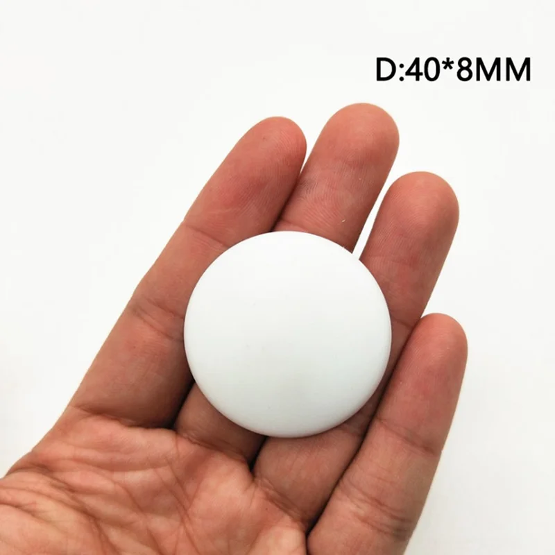 6Pcs 40x8mm White Silicone Anti-collision Pad Self-adhesive Door Handle Bumper Round Door Stop Muffler