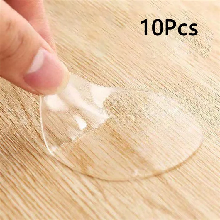 BENYIDA 10Pcs / Set 40x1.0mm Transparent Double-Sided Adhesive Round No Trace Acrylic Sticky Pad