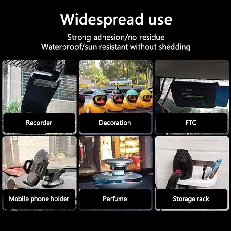 BENYIDA 10Pcs / Set 30x1.0mm Acrylic No Trace Double-Sided Adhesive Tape Transparent Sticky Pad