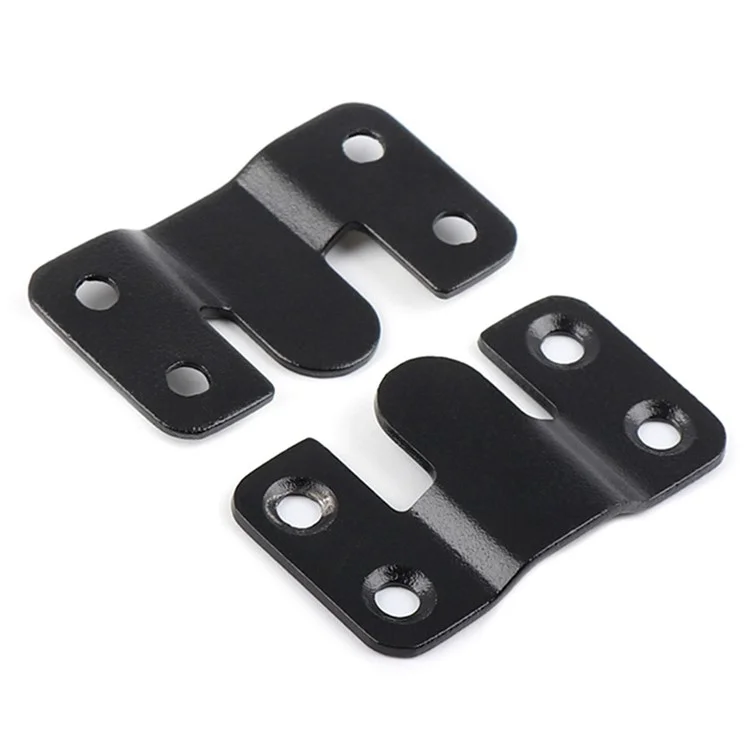 1 Coppia Dimensione L Cornice Foto Interlocking Fibbia Appendere Acciaio Inossidabile Connettore Mobili Gancio - Nero