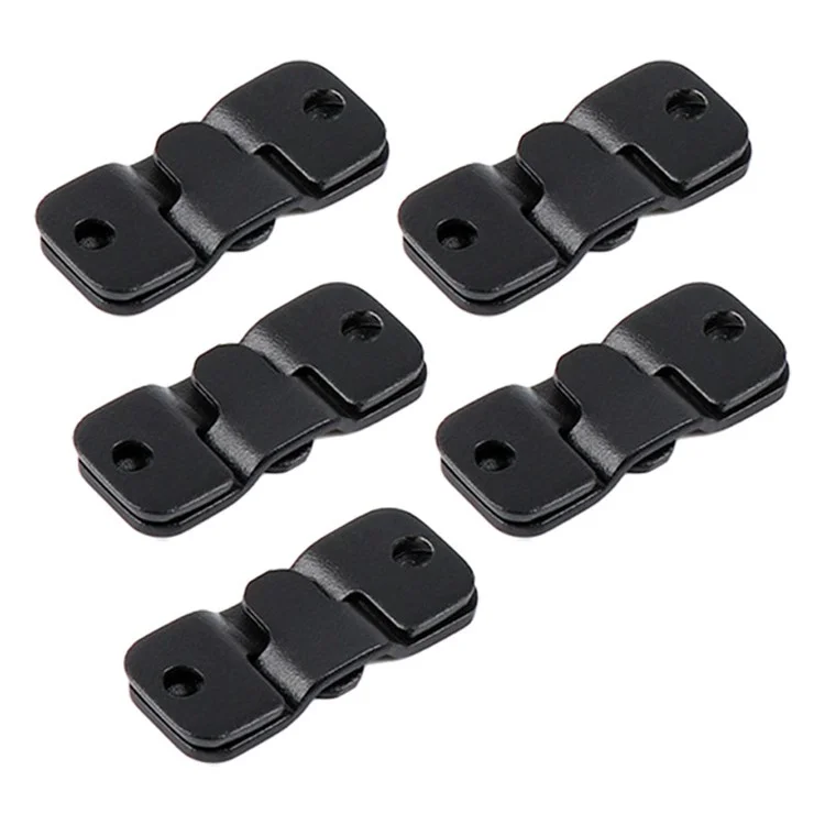 5 Pairs Stainless Steel Furniture Connector Interlock Hanging Buckle Flush Mount Bracket Wall Picture Frame Hanger, Size S - Black