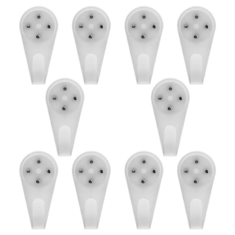 10Pcs PP Hardwall Hanger Invisible Nail Photo Frame Seamless Wall Mount Art Painting Hanging Hooks - Size: M (No. 3)