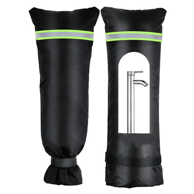 KG0127 51x20cm Outdoor Faucet Protective Cover 210D Oxford Cloth Winter Waterproof Anti-Freeze Tap Cover
