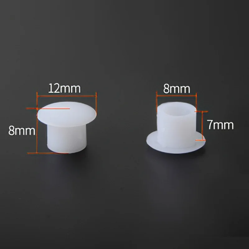 50Pcs / Pack 8mm Round Snap-On Furniture Hole Plugs PP Plastic Drilling Hole Caps - White