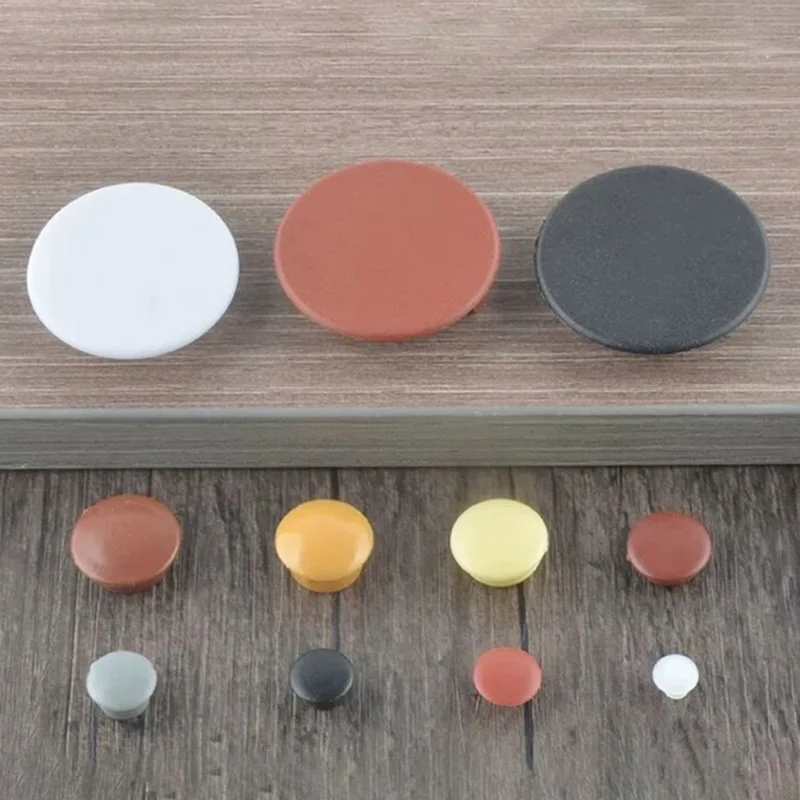 50Pcs / Pack 8mm Round Snap-On Furniture Hole Plugs PP Plastic Drilling Hole Caps - Transparent