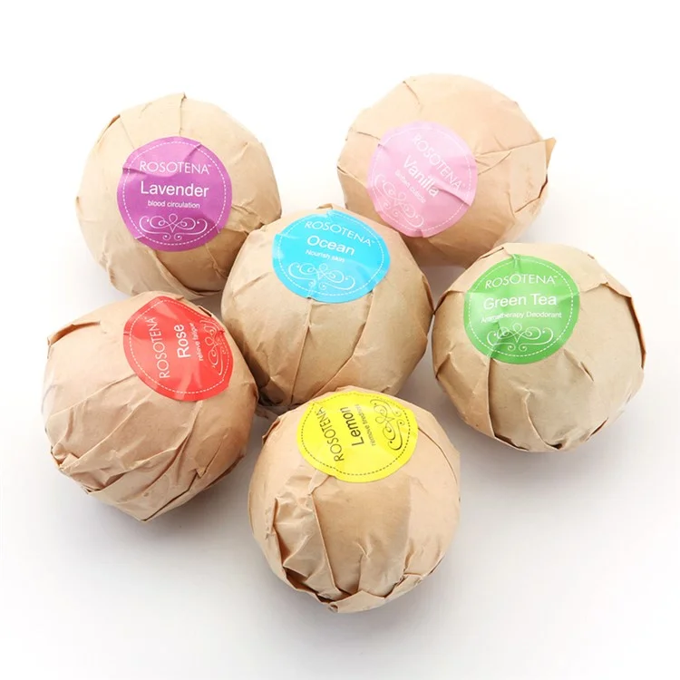 ROSOTENA 6Pcs / Box Bath Bombs Organic Handmade Fizzy Bathbombs Birthday Anniversary Gift