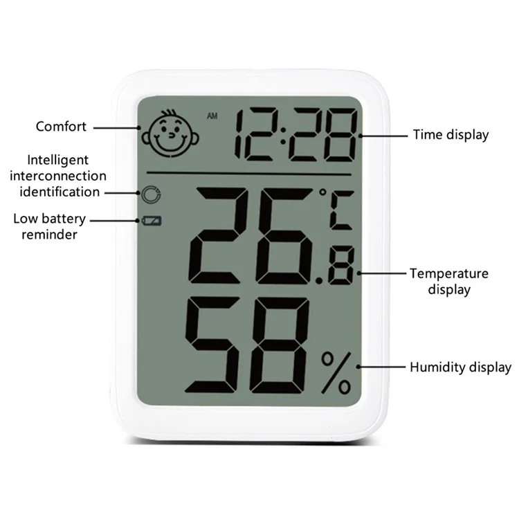 6046B Smart App Digital Display Термометр Гигрометр Температура и Влажность Метр со Стендом