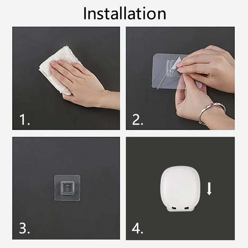 RM-S9 UVC Toothbrush Sanitizer Dryer Electric Toothbrush Cleaner Wall-mounted Holder - White