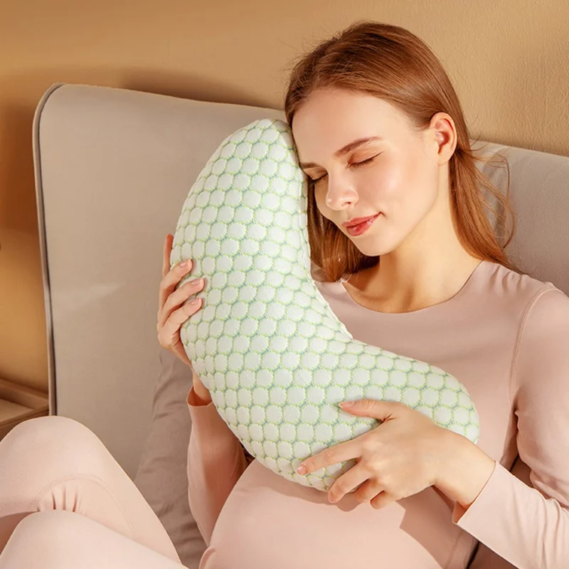 H Shaped Pregnancy Pillow Maternity Pillow Hip Support with Crescent Pillow for Sleeping - Light Green