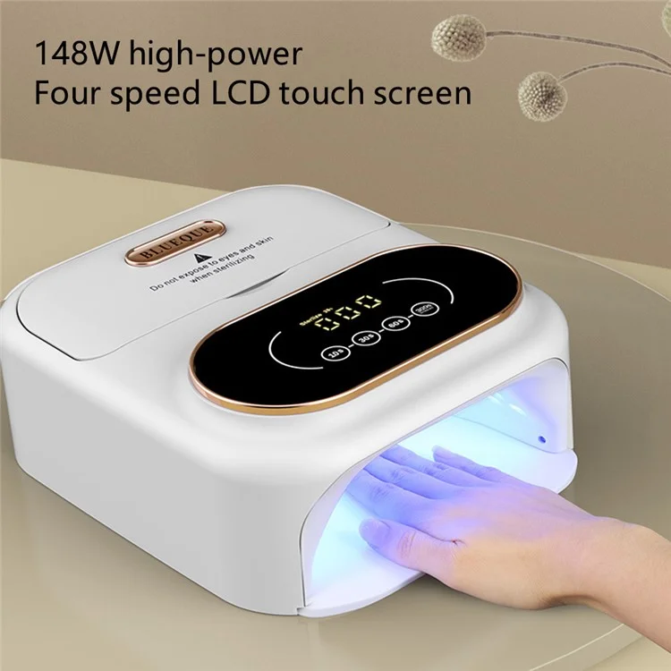 BLUEQUE BQ-V16 UV LED Nail Lamp 148W Gel Polish Dryer Nail Gel Cure Manicure Light - EU Plug