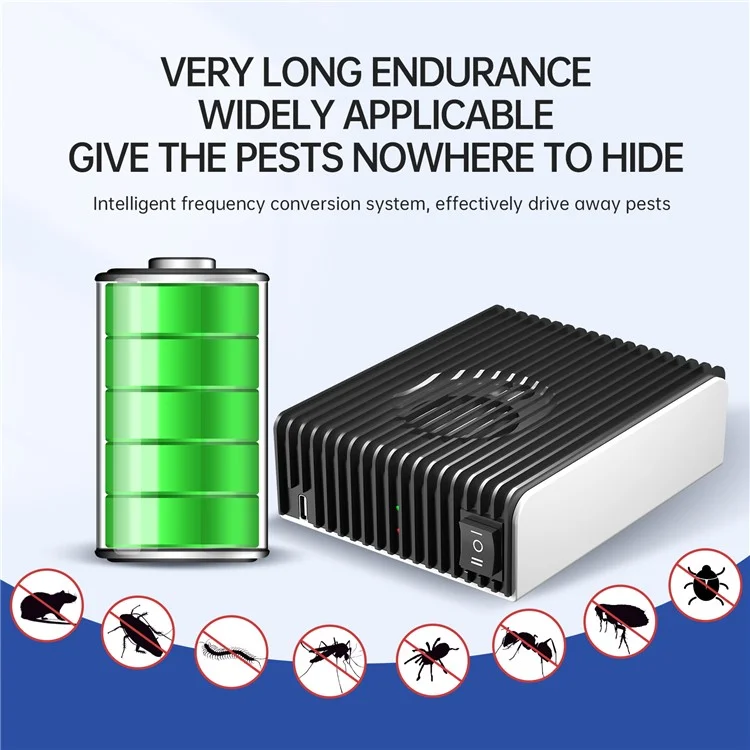 Multi-function Rodent Repeller 360 Degrees Indoor and Outdoor Ultrasonic Insect Mouse Repellent Device