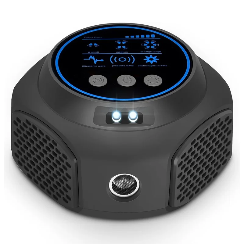 Ultrasonic Pest Repeller 360-Degree Rodent Mice Repellent Mouse Deterrent Rat Repeller for Attic Garage Barn - Black / UK Plug