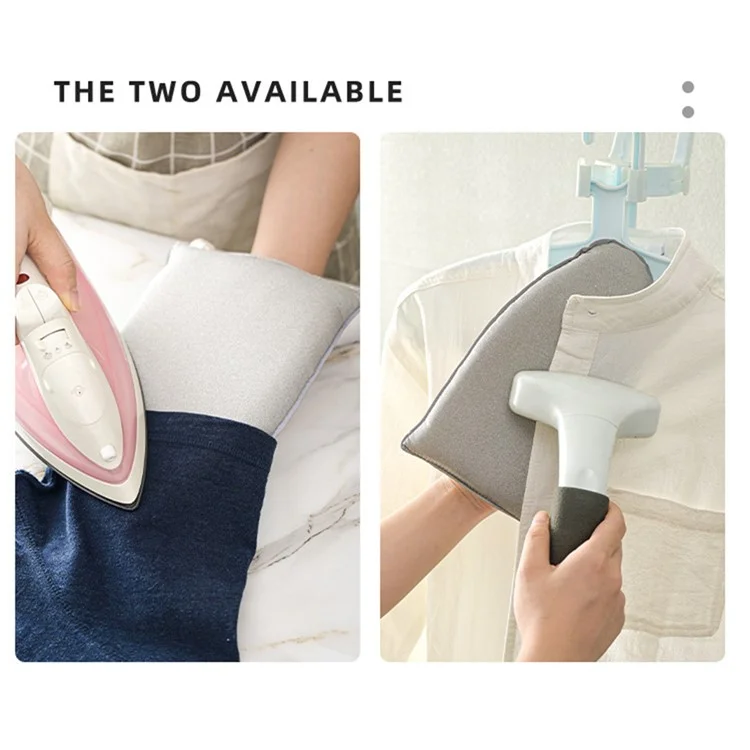 Garment Steamer Bügeleisen Handschuhe Anti-Dampf-Handschuh Hitzebeständig Handgehaltenes Bügeleisen Pad für Kleidung, S - Rosa Raster