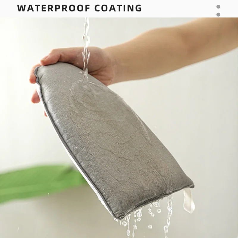 Garment Steamer Ironing Gloves Anti Steam Glove Heat Resistant Handheld Ironing Pad for Clothes, S - Grey / Sharp