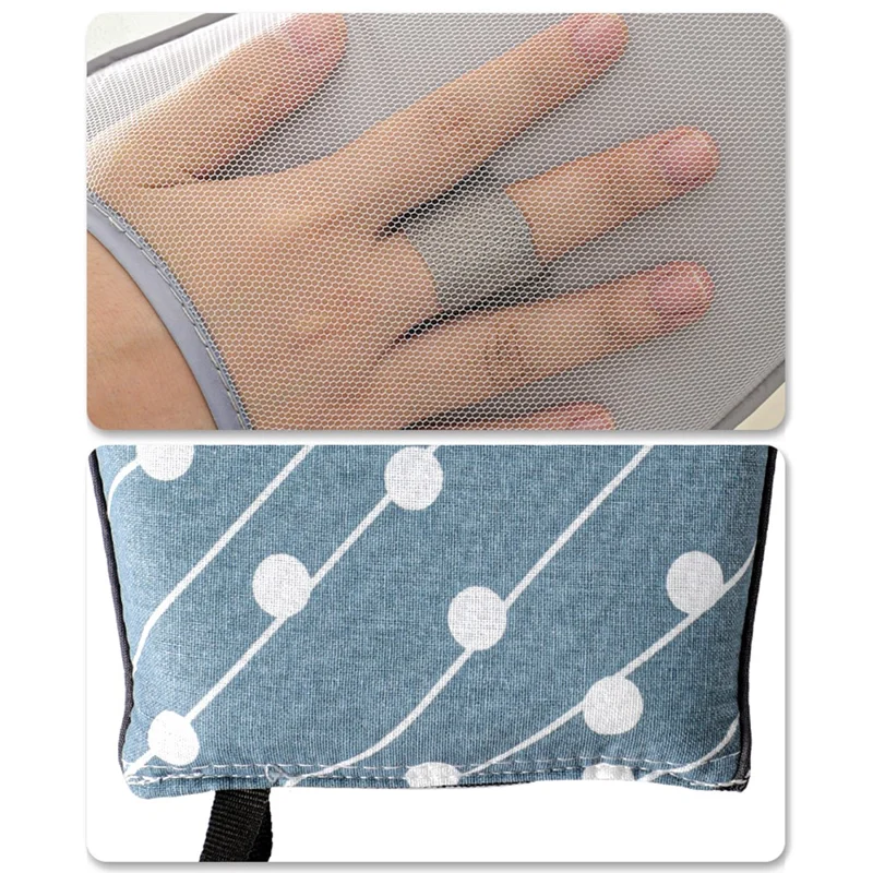 Garment Steamer Ironing Gloves Anti Steam Glove Heat Resistant Handheld Ironing Pad for Clothes, S - Grey / Sharp