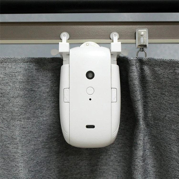 Robô de Cortina Inteligente de Abertura Única LY-1672 para Trilho em U, Controle Remoto I Rail Electric Cortina Opener