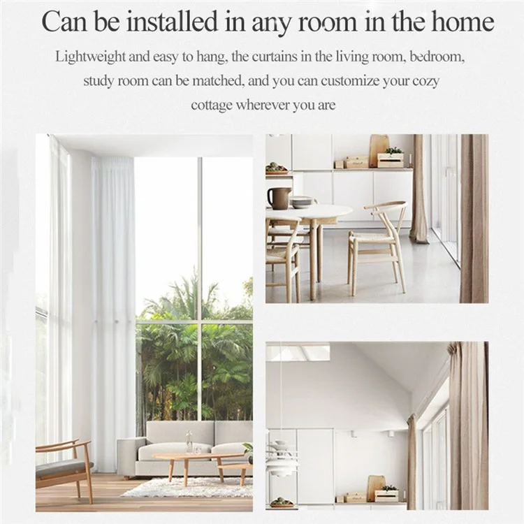 LY-1672 2-in-1 Smart Curtain Robot Remote Control Electric Curtain Opener für U-Schiene, I-Schiene (Doppelöffnung)