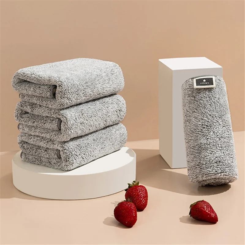 MTAM 2PCS Chiffon de nettoyage en microfibre absorbant l'eau Serviette de nettoyage Chiffon de cuisine Vaisselle