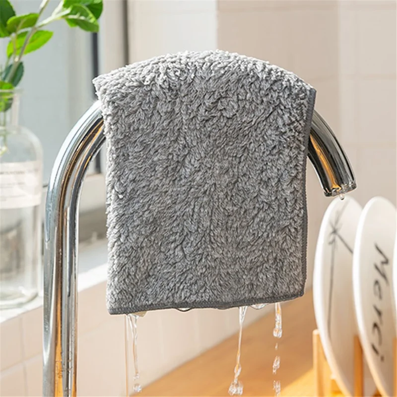 MTAM 2PCS Chiffon de nettoyage en microfibre absorbant l'eau Serviette de nettoyage Chiffon de cuisine Vaisselle
