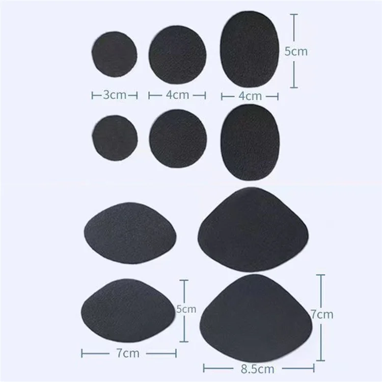 sy023 Scarpa Punta / Tallone Buco Patch Set Sneaker Buco Patch Insert Resistente all'Usura Autoadesivo Patch - Nero / Buco