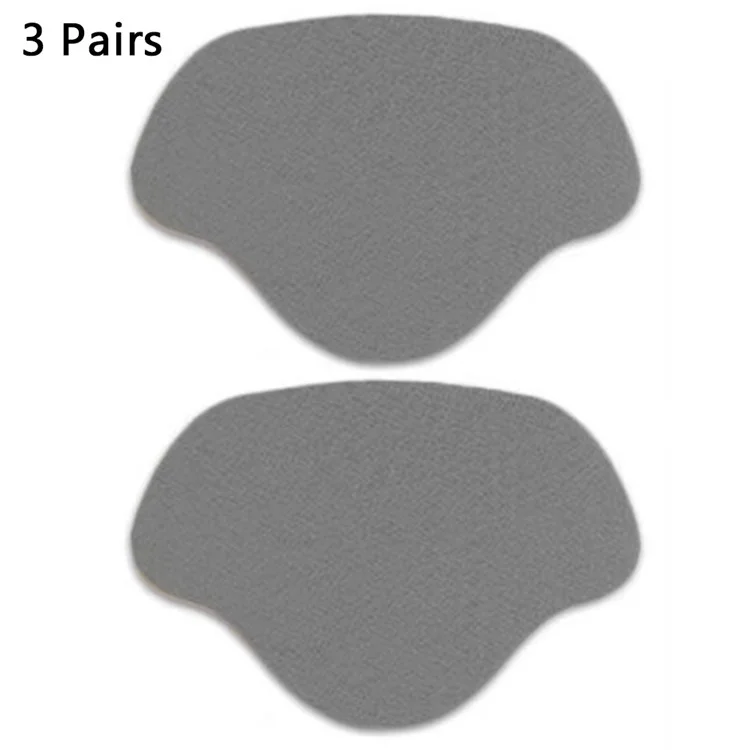 3 Pairs Sneakers Heel Protector Adhesive Patch Foot Care PU Leather Sports Shoes Patches - Men / Grey
