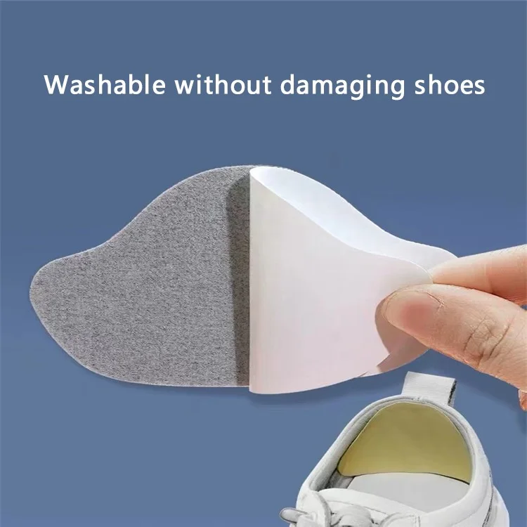 3 pares de protectores de tacón autoadhesivos para zapatillas: parches de cuero sintético para el cuidado del calzado - para mujeres / negro