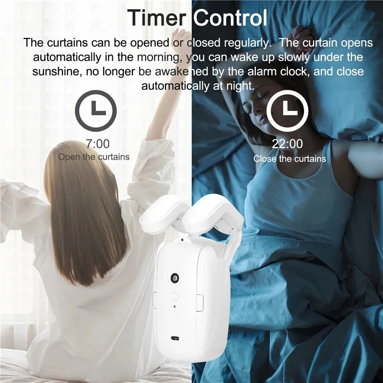 LY-1672 2Stk Tuya-App Bluetooth Smart Electric Curtain Motor Roman Pole Track Automatic Curtain Controller