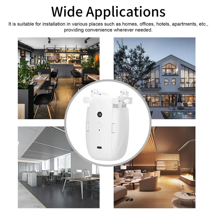Moteur de rideau électrique LY1668 1Pc Tuya App Bluetooth Contrôleur de rideau automatique pour voie en U / T