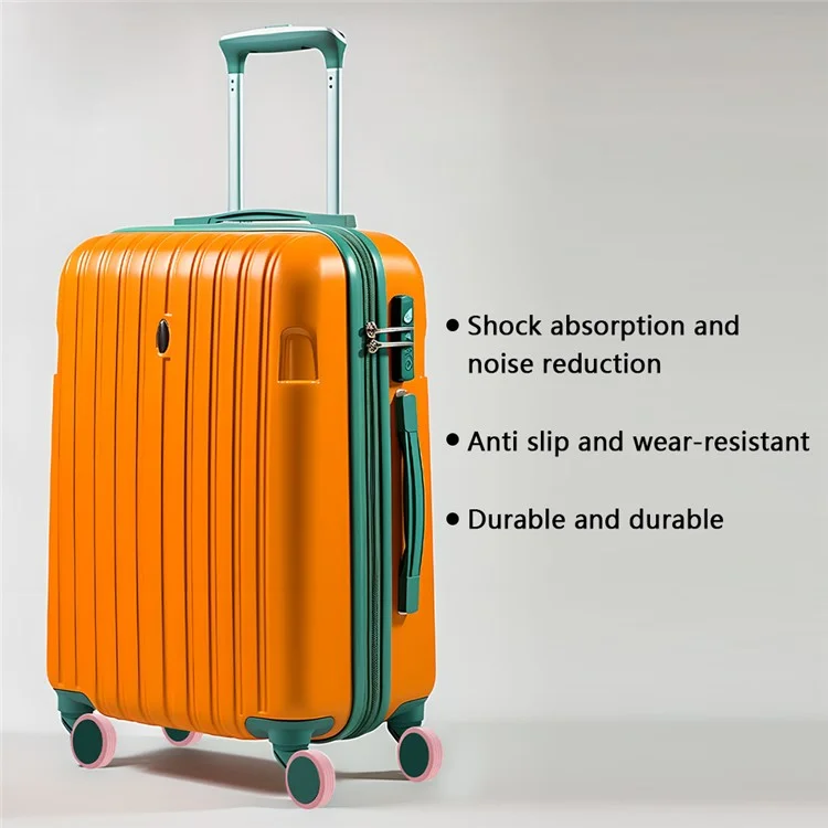 8 Pcs / Ensemble Réducteur de Bruit Protecteur de Roue de Bagage Silicone Roues Roulettes Chaussures Valise Couvre-Roues - Noir