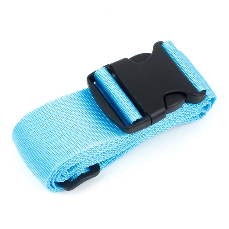 Adjustable Luggage Safe Strap Packing Belt Travel Suitcase Buckle Strap Fixed Belt (without Password) - Light Blue
