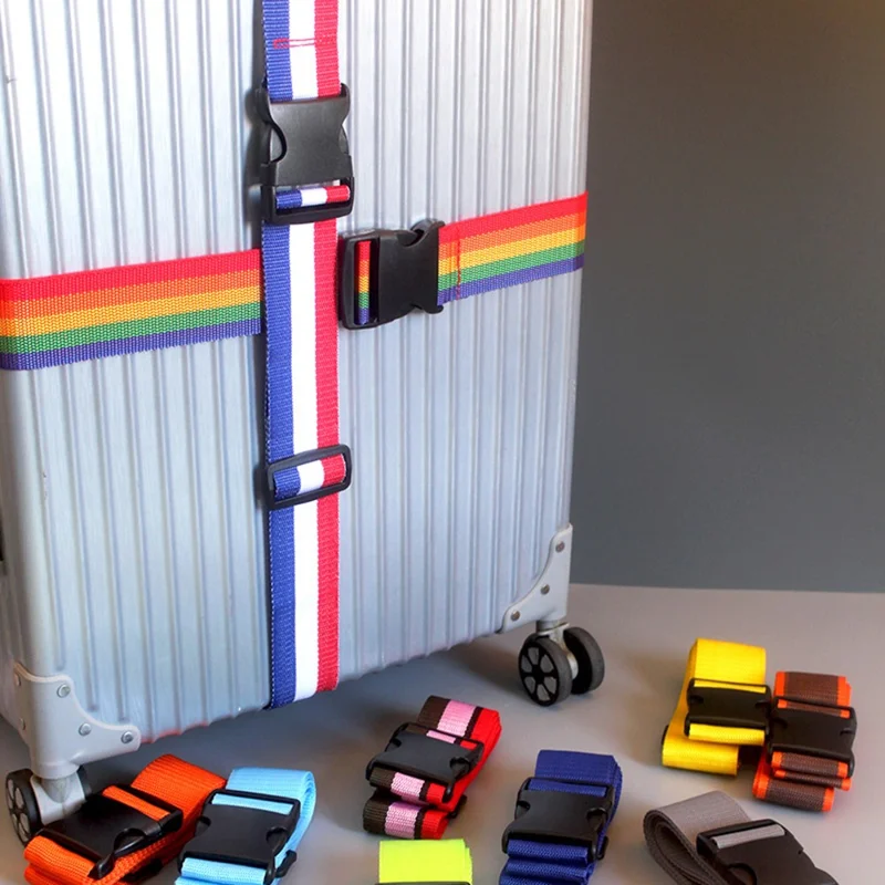 Verstellbarer Gepäckgurt Packgurt Reisekoffergurt Kofferriemen (ohne Passwort) - Orange