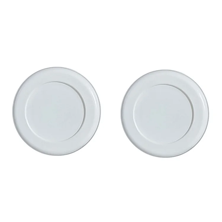 2PCS Round Magnet+Plastic Remote Control Holder Wall Mounted Hanging Hook Magnetic Mat - White