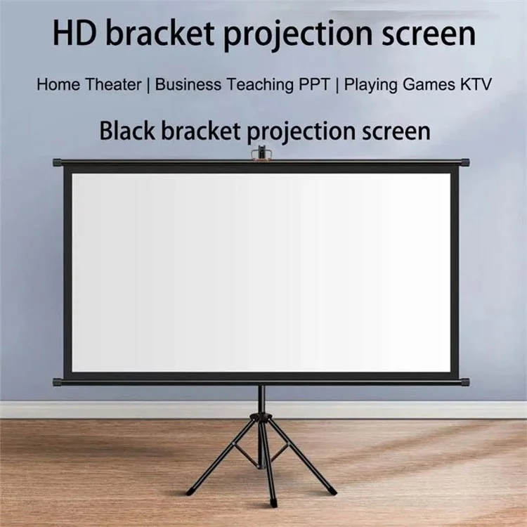 4K Photon Projection Screen Portable Wall Mounted / Floor Standing 60-Inch Projector Screen - White / 4:3