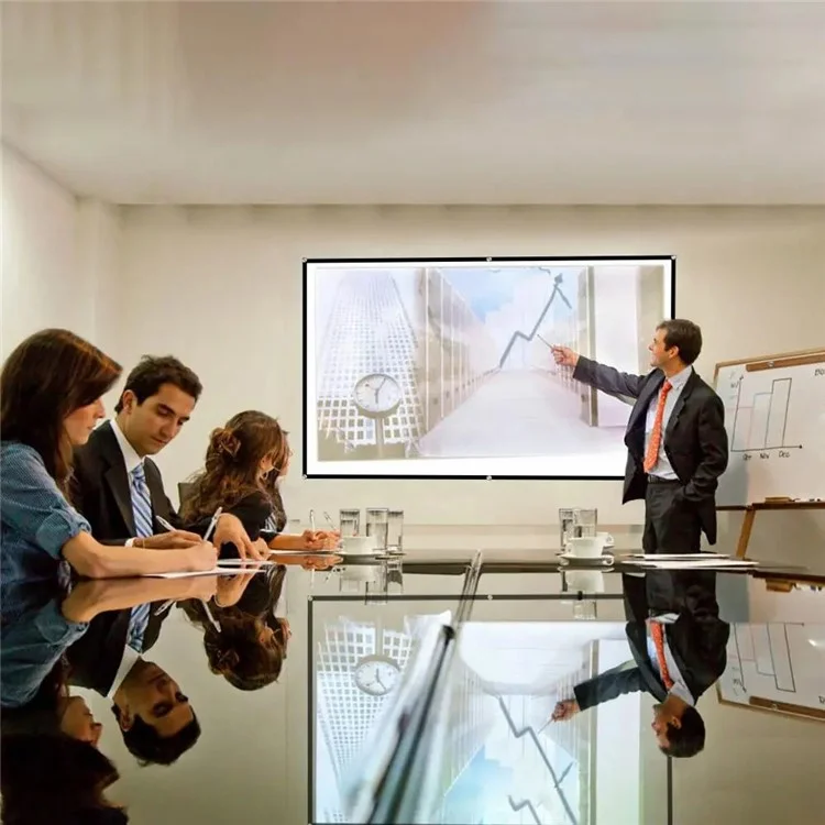 Schermo per proiettore da 110 pollici 16:9 ad alta definizione anti-luce, pieghevole, telo per home theater
